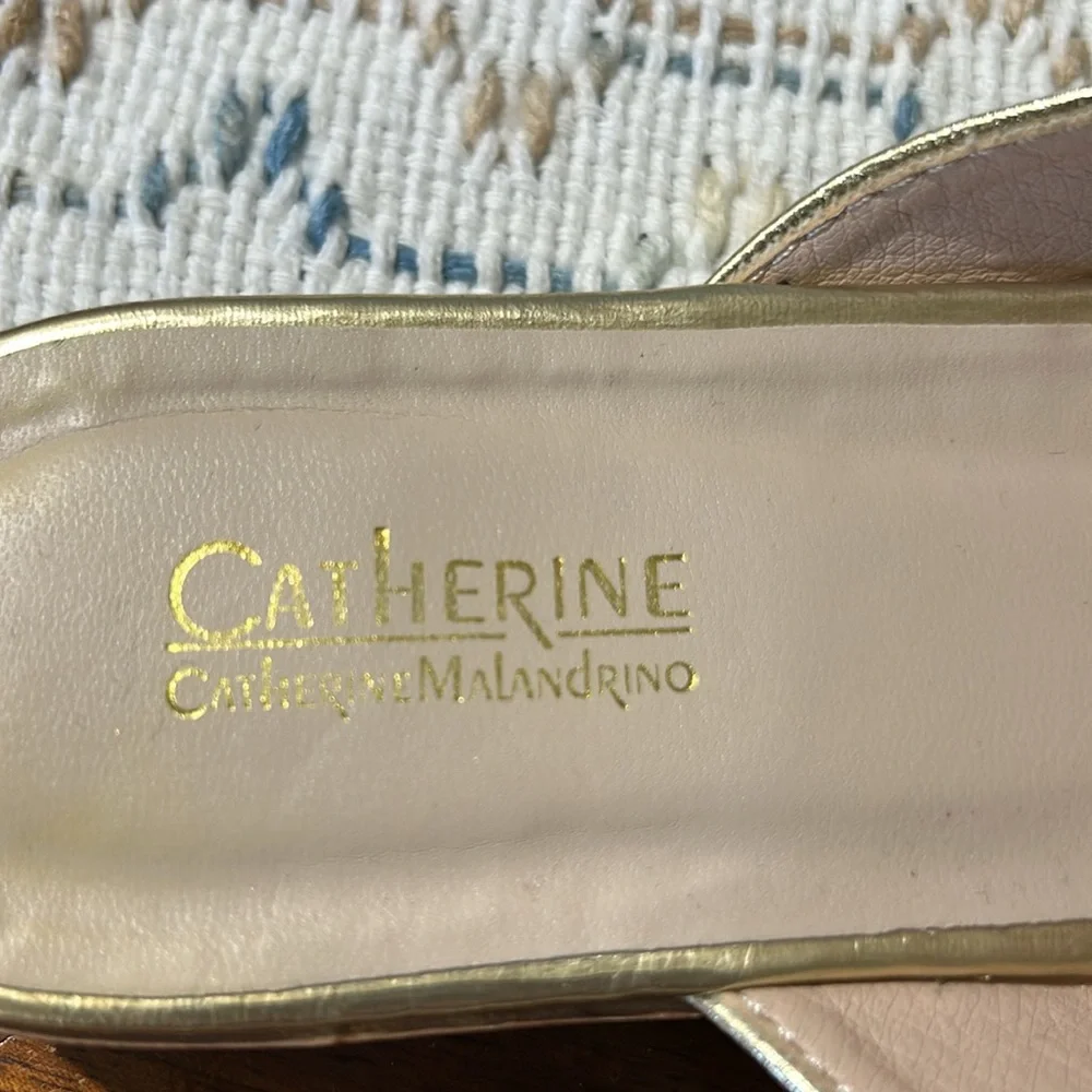 Catherine tuxedo mules size 9, gold - Picture 5 of 6